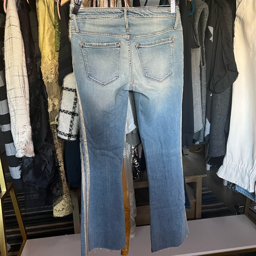 Black Orchid Denim Chrissy Kick Flare with Racer Stripes - Santa Monica’s - Picture 6 of 9